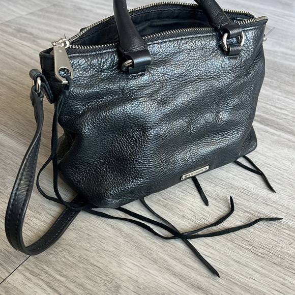 Rebecca Minkoff black leather purse with zippers - Picture 4 of 5